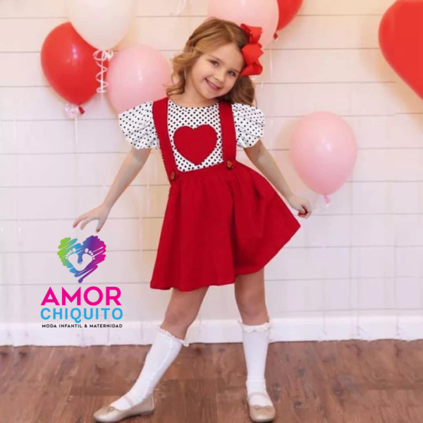 Conjunto niña corazón