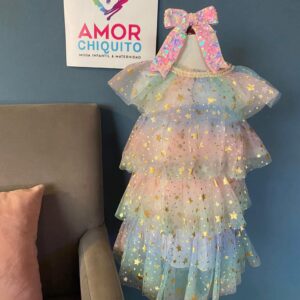 Vestido tul Estrellas capas