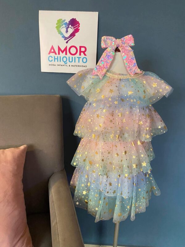 Vestido tul Estrellas capas