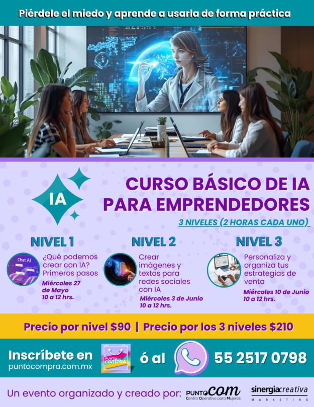 Curso básico de IA para Emprendedores (pago por clase)